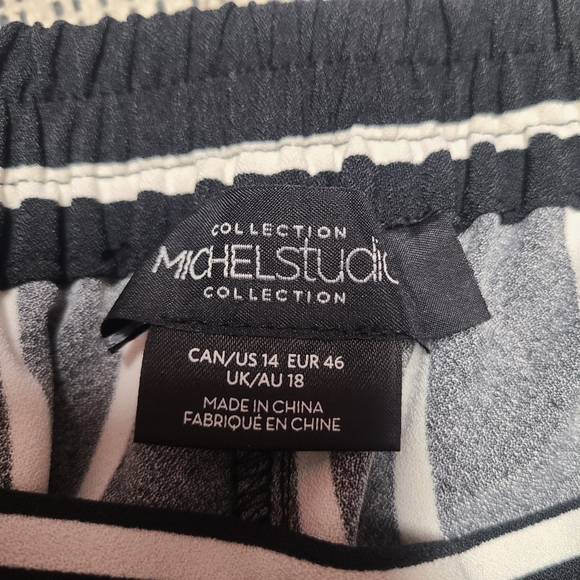 Stripe Wide Leg Cropped Pants - Picture 9 of 14